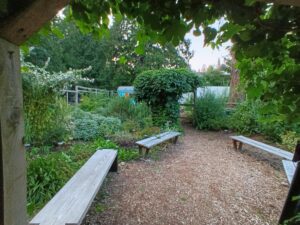 Gibson's farm's permaculture 'pizza garden's for camp learning.Image by Zoryan Ivakhiv-Gray